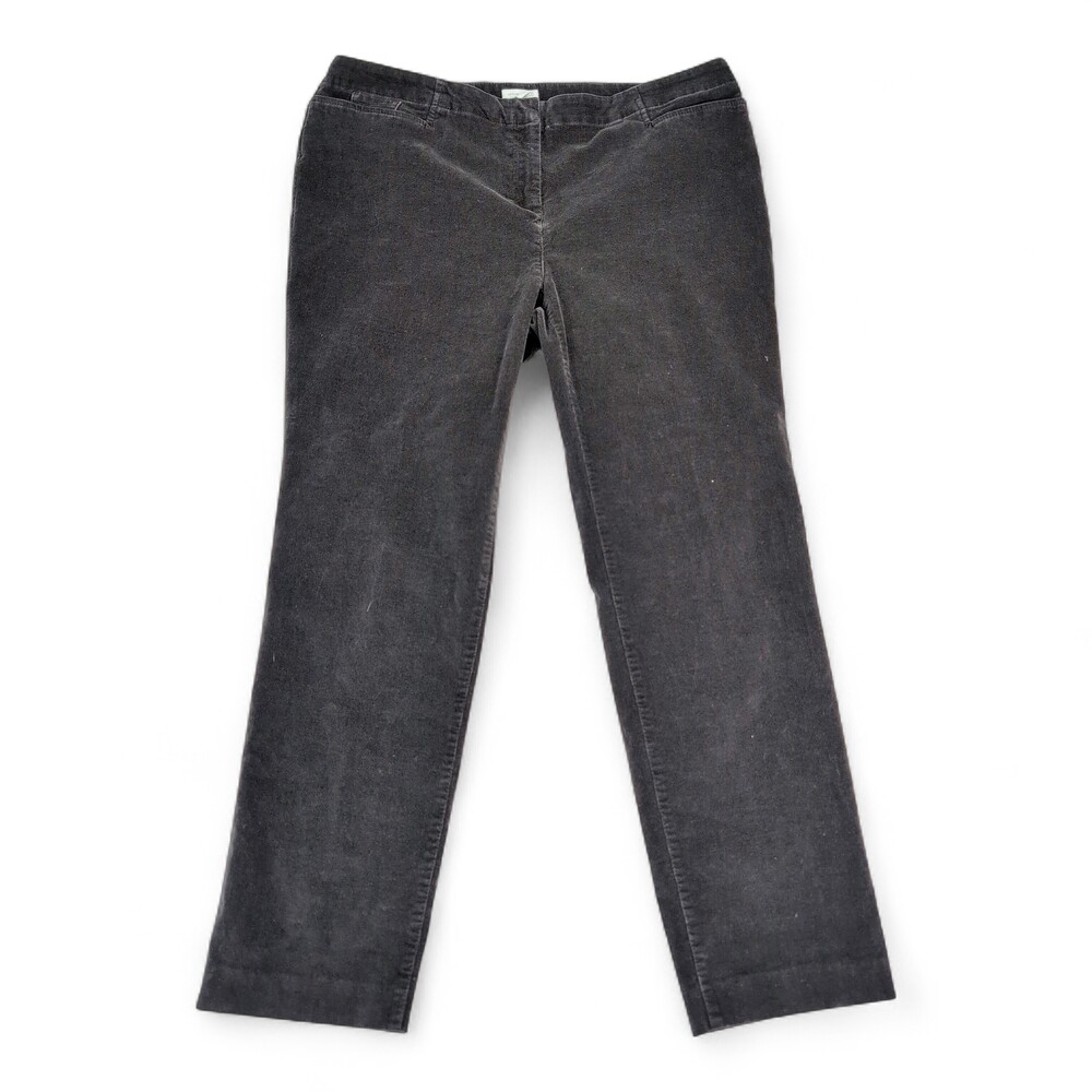 J. Jill Plus Corduroy‎ Straight Leg Pants Size 14 Charcoal